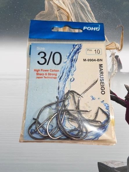 Pohu M-9904 BN 3/0 Numara 10'lu Paket  Olta Iğnesi ürün görseli 1