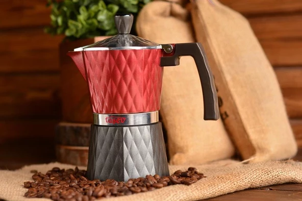 Taşev TT1204 Diamante Moka Pot 3 Fincan (alüminyum) ürün görseli 1