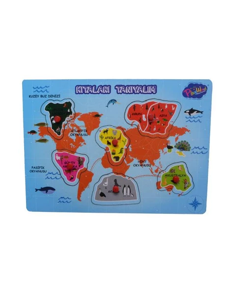 Ahşap Tutmalı Kıtaları Tanıyalım ONY204/205 Playwood ürün görseli 1