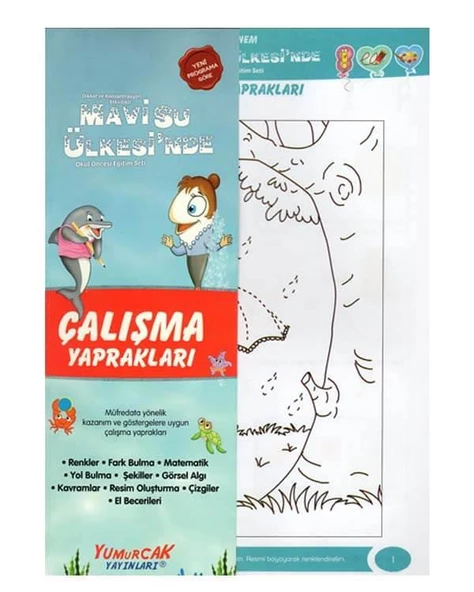 Mavi Su Ülkesinde Çalışma Yaprakları Yumurcak Yayınları ürün görseli 1