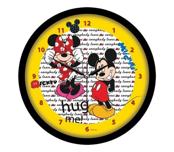 Disney Micky Çocuk Duvar Saati Siyah 4505 ürün görseli 1