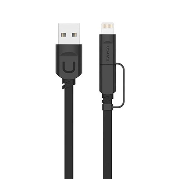 Usams U-Trans 2 in 1 apple lightning Data ve Hızlı şarj kablosu iphone 7, iphone 6/6s Uyumlu ürün görseli 1