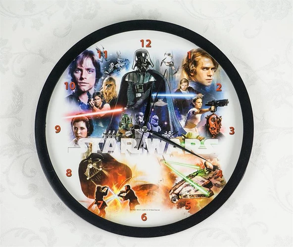 STARWARS YKC 216-Duvar Saati Siyah ürün görseli 1