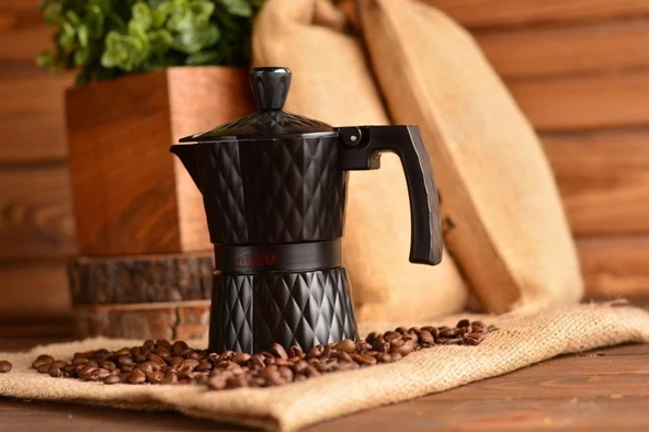 Taşev T1202 Adamante Moka Pot 3 Fincan (alüminyum) ürün görseli 1