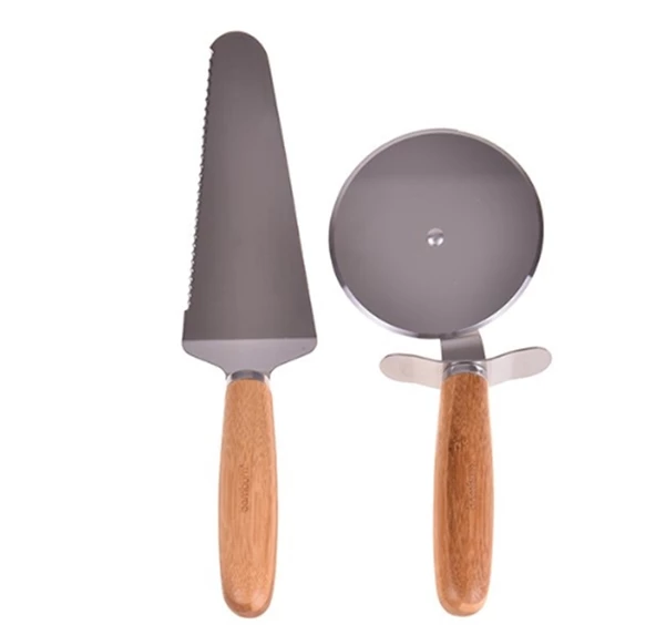 Bambum B0594 Maya Pizza dilimleyici Servis Seti - pizza kesme bıçağı ürün görseli 1