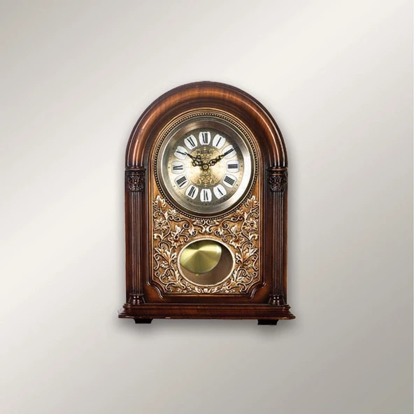 Regal 1731 AP İşlemeli Ahşap desen Masa Saati ürün görseli 1