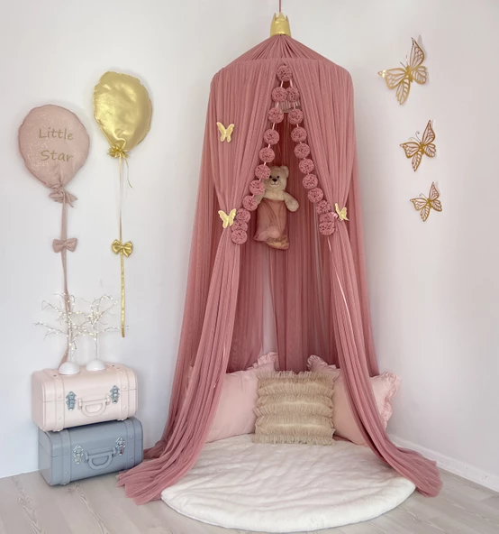 Pamuka Tül Cibinlik Deluxe  Dusty Rose ürün görseli 1