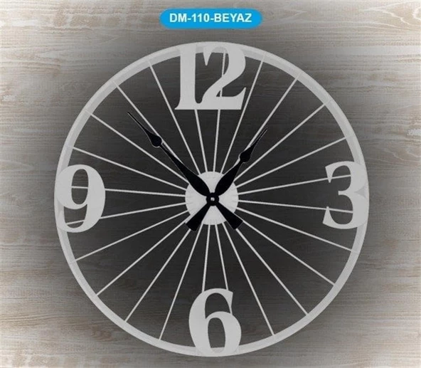 Galaxy DM-110 Metal Beyaz Duvar Saati ürün görseli 1