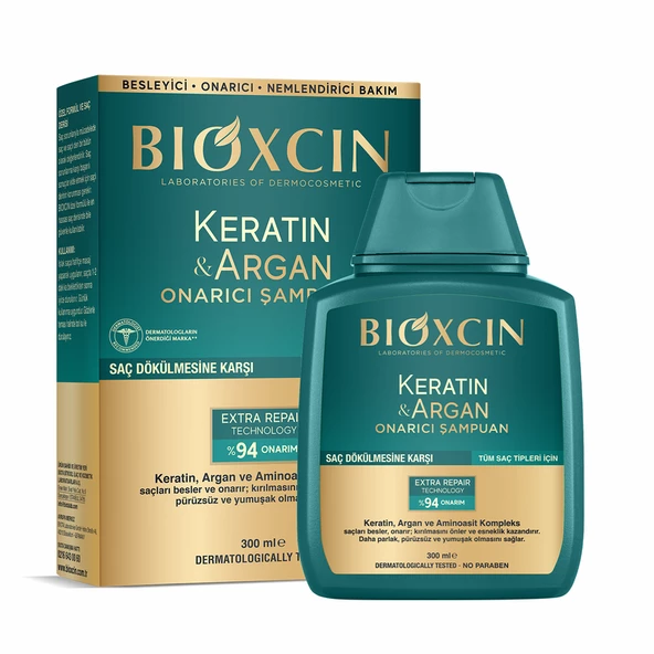 Bioxcin Keratin ve Argan Onarıcı Şampuan 300 ml ürün görseli 1