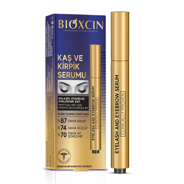 Bioxcin Kolajen ve Hyaluronik Asit İçerikli Kaş ve Kirpik Serumu 3 ml ürün görseli 1