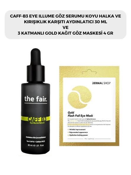 the fair. Nemlendirici Cilt Bakım Serumu ve Dermal 3 Katmanlı Gold Göz Maskesi 4 Gr ürün görseli 1
