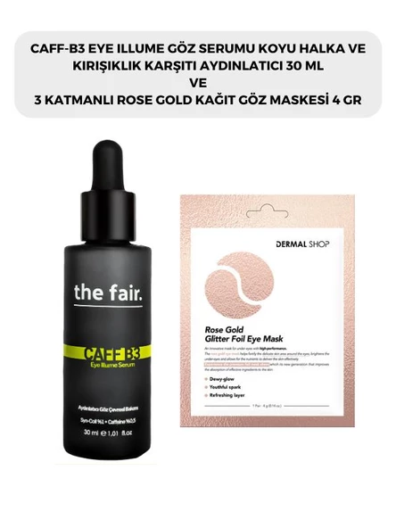 the fair. Nemlendirici Cilt Bakım Serumu ve Dermal 3 Katmanlı Rose Gold Göz Maskesi 4 Gr ürün görseli 1