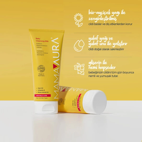 Mamaaura Baby Cleansing Milk 200 ml - Resim 4