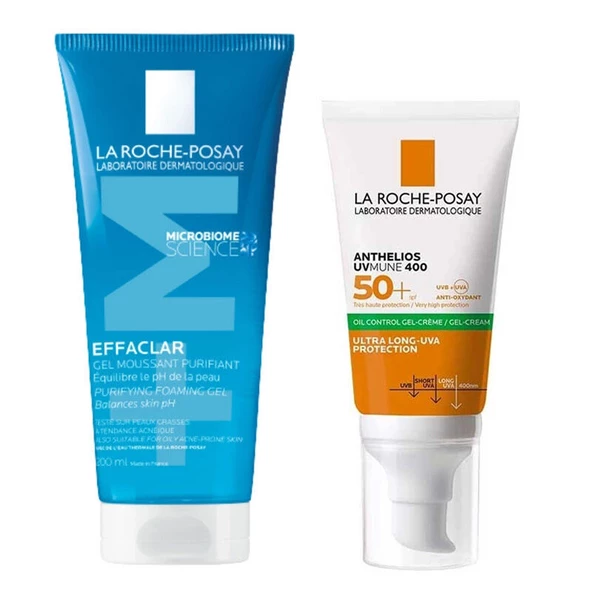 La Roche Posay Yağlı Ciltler için Parlama Karşıtı Bakım ve Güneş Koruma Seti ürün görseli 1