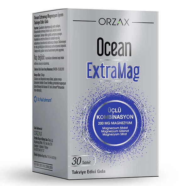 Orzax Ocean ExtraMag Üçlü Kombinasyon 30 Tablet ürün görseli 1