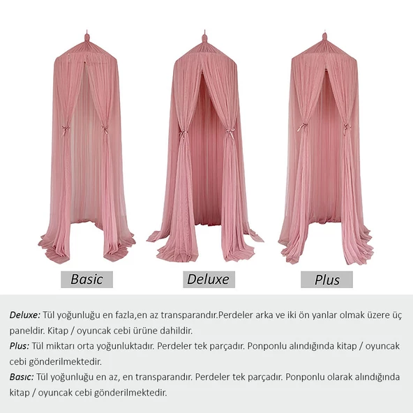 Pamuka Tül Cibinlik Basic Baby Pink - Resim 2