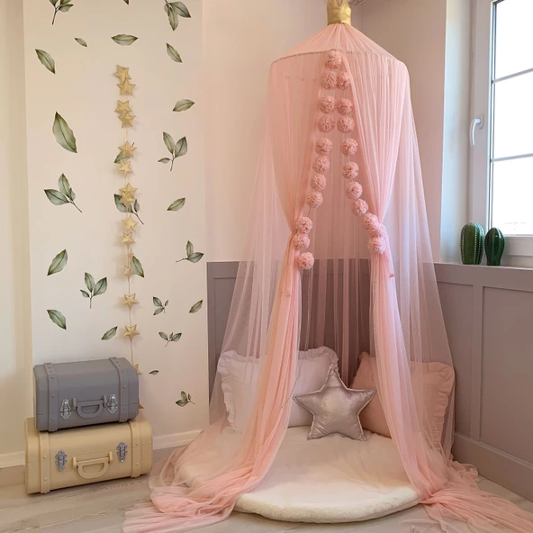 Pamuka Tül Cibinlik Basic Pink - Resim 4
