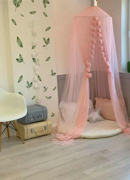 Pamuka Tül Cibinlik Basic Pink - Resim 2