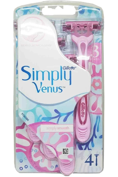 FLY BAZAAR Marka: Gillette Venus Simply3 Kadın Tıraş Bıçağı 4'lü Yeni Blister Paket 7702018465675 Kategori: Tı ürün görseli 1