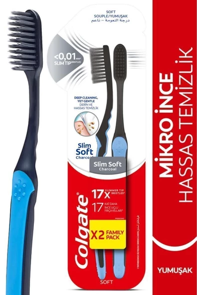 Colgate Mikro Ince Charcoal Hassas Temizlik Yumuşak Diş Fırçası 1 1 ürün görseli 1
