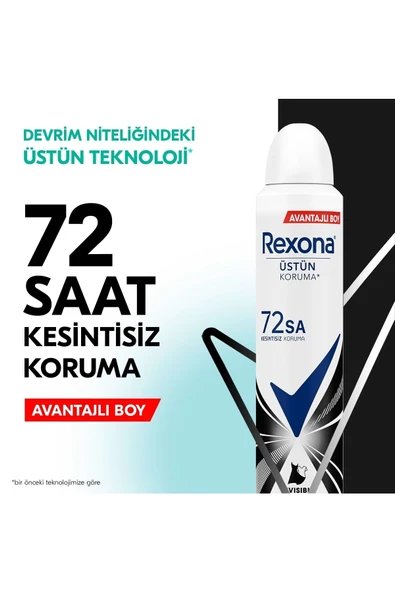 Rexona Deodorant Sprey Invisible B&W 200 Ml - Resim 2