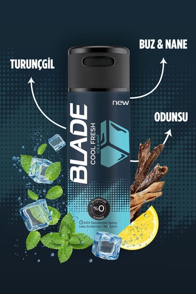 Blade Cool Fresh Erkek Deodorant 150 Ml - Resim 5