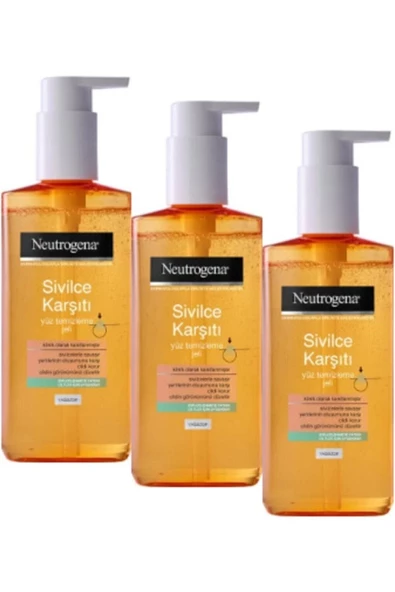 Neutrogena Sivilce Karşıtı Yüz Temizleme Jeli 200 Ml (3 Adet) ürün görseli 1