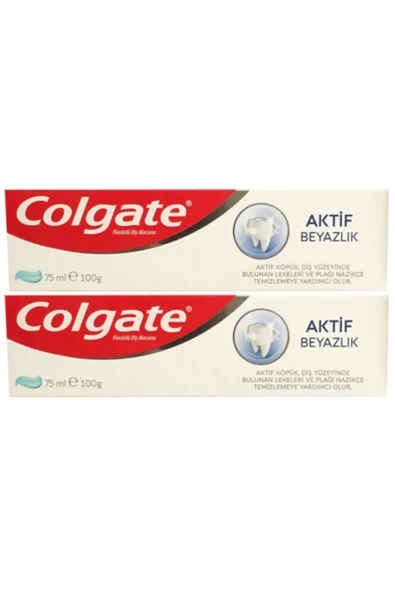Colgate Aktif Beyazlık Beyazlatıcı Diş Macunu 75 Ml X 2 Adet ürün görseli 1