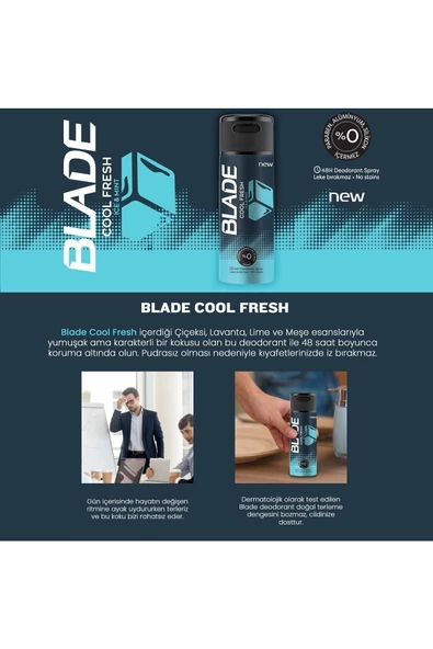 Blade Deodorant Cool Fresh 150 ml X 2 Adet - Resim 4