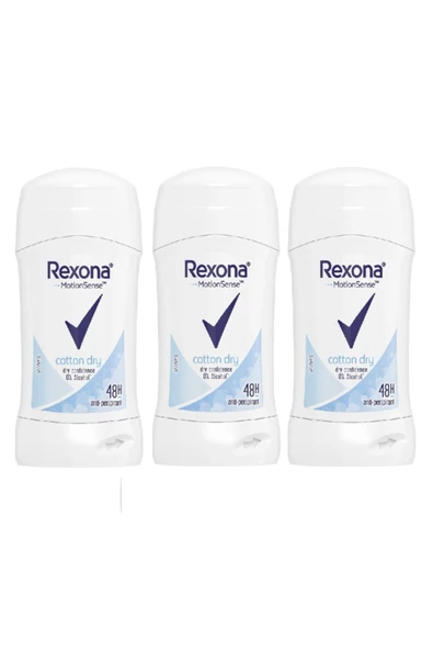 Rexona Kadın Stick Deo Cotton Dry Anti-perspirant 40 Ml - 3'lü Avantaj Paketi ürün görseli 1