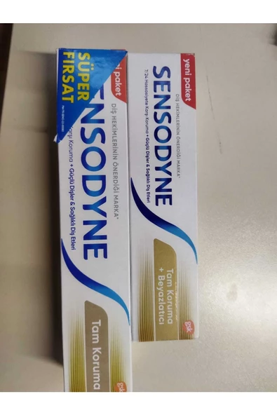 Sensodyne Tam Koruma 75 Ml + Tam Koruma Beyazlatıcı Diş Macunu 50 Ml ürün görseli 1
