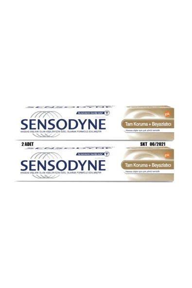 Sensodyne Tam Koruma Ve Beyazlatıcı Hassas Dişler Için 50ml 2 Adet ürün görseli 1