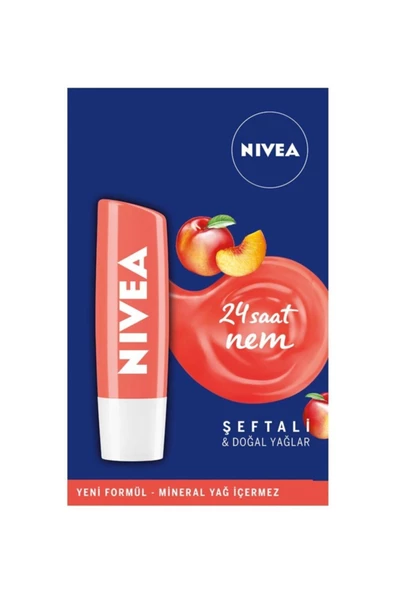 NIVEA Kadın Lip Dudak Bakım Kremi Şeftali 4,8 gr ürün görseli 1