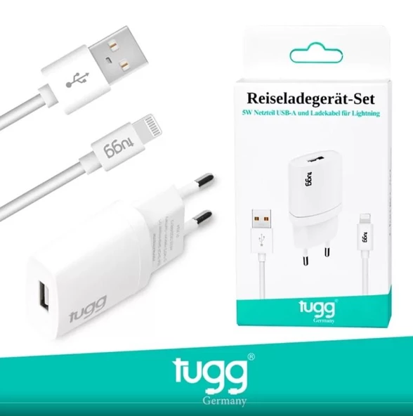TUGG GERMANY 104300 ŞARJ SET USB LİGHTNİNG (IPHONE) ürün görseli 1