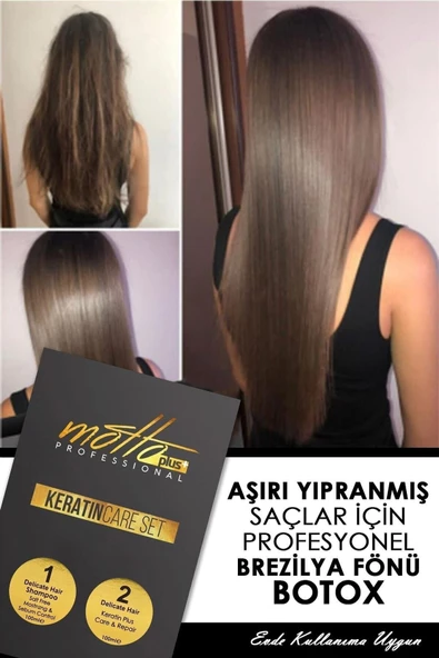 Motto Plus Professional Brezilya Fönü Keratini 2'li Mucizevi Bakım Seti (100ml Keratin - 100ml Şampuan) ürün görseli 1