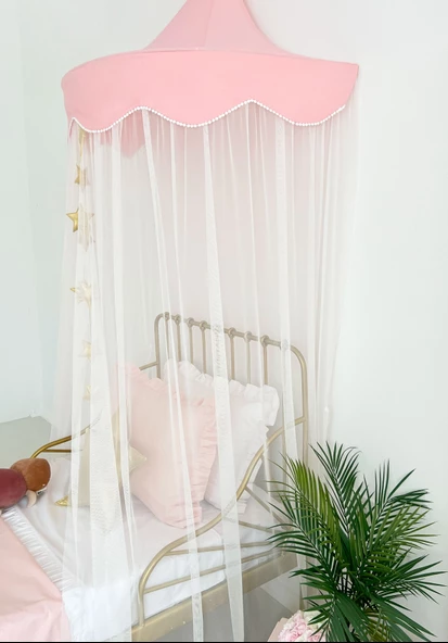 Pamuka Pembe-Beyaz 100 Cm Duvar Tentesi - Resim 4