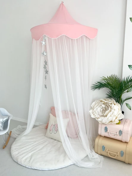 Pamuka Pembe-Beyaz 100 Cm Duvar Tentesi - Resim 2