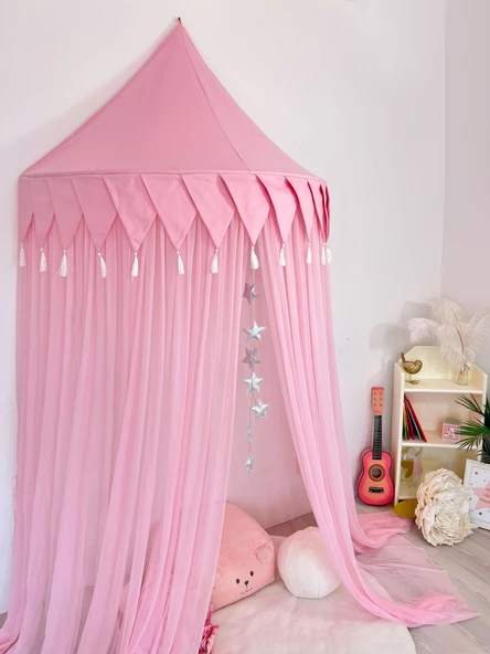 Pamuka Pembe 120 Cm Duvar Tentesi - Resim 4