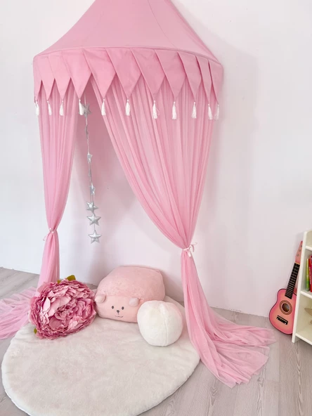 Pamuka Pembe 120 Cm Duvar Tentesi - Resim 5