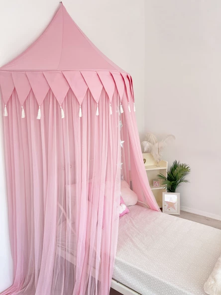Pamuka Pembe 120 Cm Duvar Tentesi - Resim 3