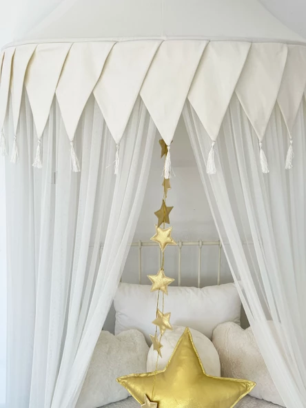 Pamuka Beyaz 120 Cm Duvar Tentesi - Resim 4