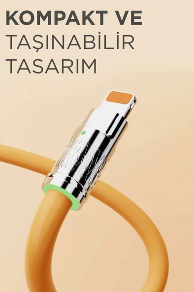 Torima 3in1 Type C- Lightning- Micro Usb Silikon 3.0A 1.5M Şarj ve Data Kablosu - Resim 3