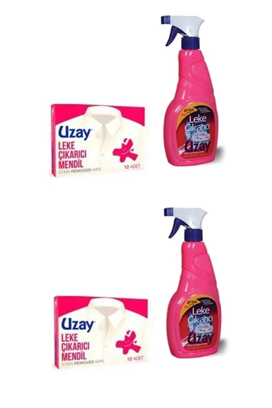Uzay Leke Çıkarıcı Sprey 500 ml 2 Li Ve Leke Çıkartıcı Mendil 12 Li 2 Adet Set ürün görseli 1