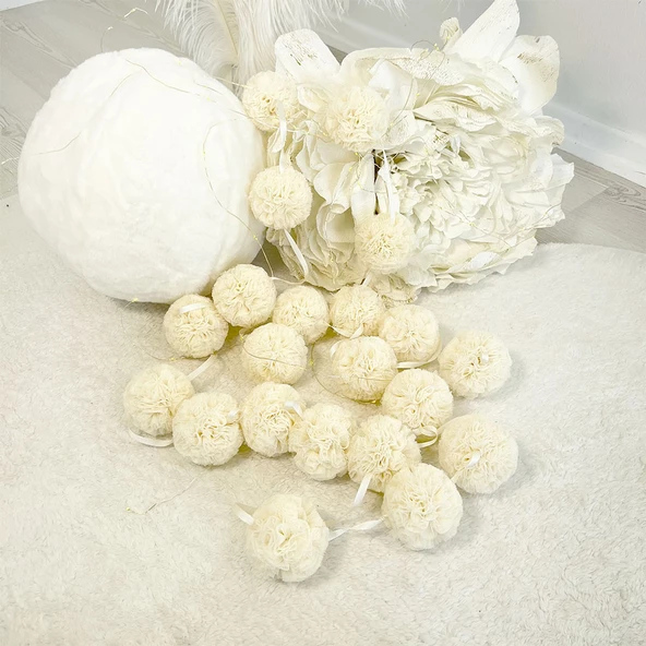 Pamuka Mini Ponpon Cream ürün görseli 1