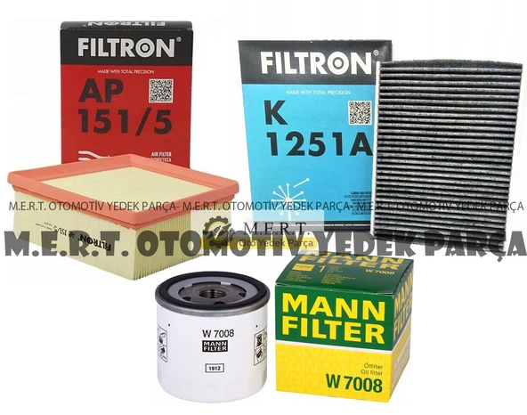 Ford Fiesta 1.25 Filtre Bakım Seti (2008-2016) ürün görseli 1