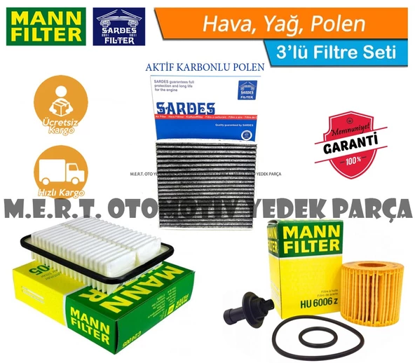 Toyota Auris 1.33 Benzinli Filtre Bakım Seti (2009-2018) (483847213) ürün görseli 1