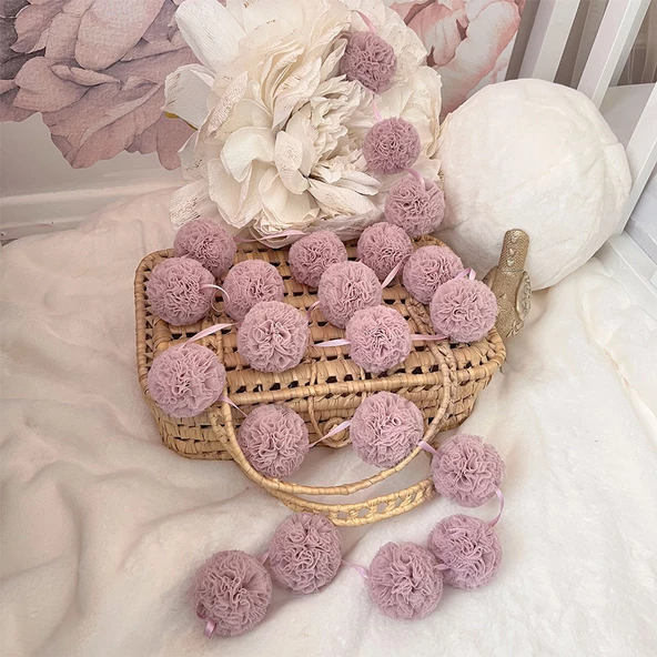 Pamuka Mini Ponpon Dusty Lilac ürün görseli 1