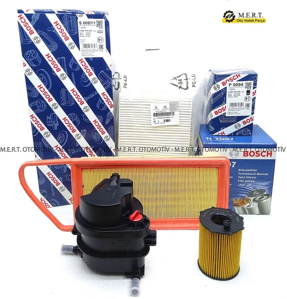 Peugeot 207 1.4 Hdi Filtre Bakım Seti (2006-2010) ürün görseli 1
