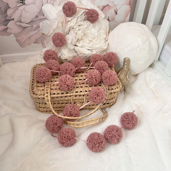 Pamuka Mini Ponpon Dusty Rose - Resim 2