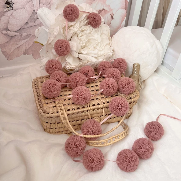 Pamuka Mini Ponpon Dusty Rose ürün görseli 1